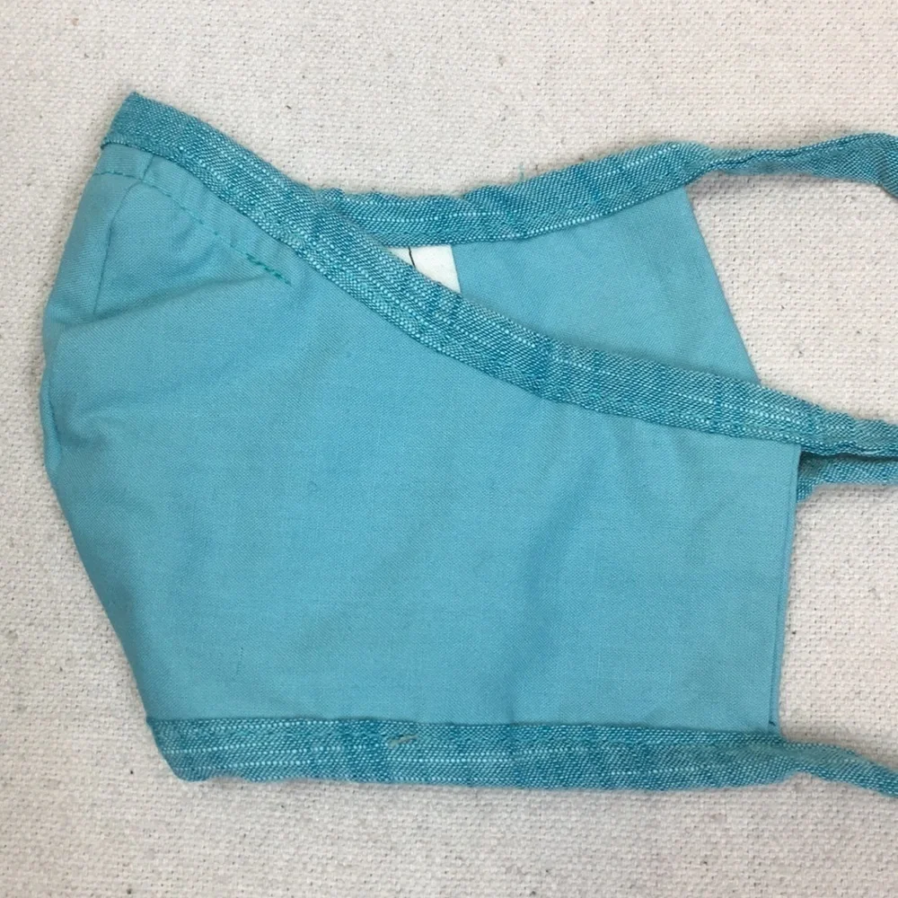 Turquoise 3 Layer Cotton Face Mask